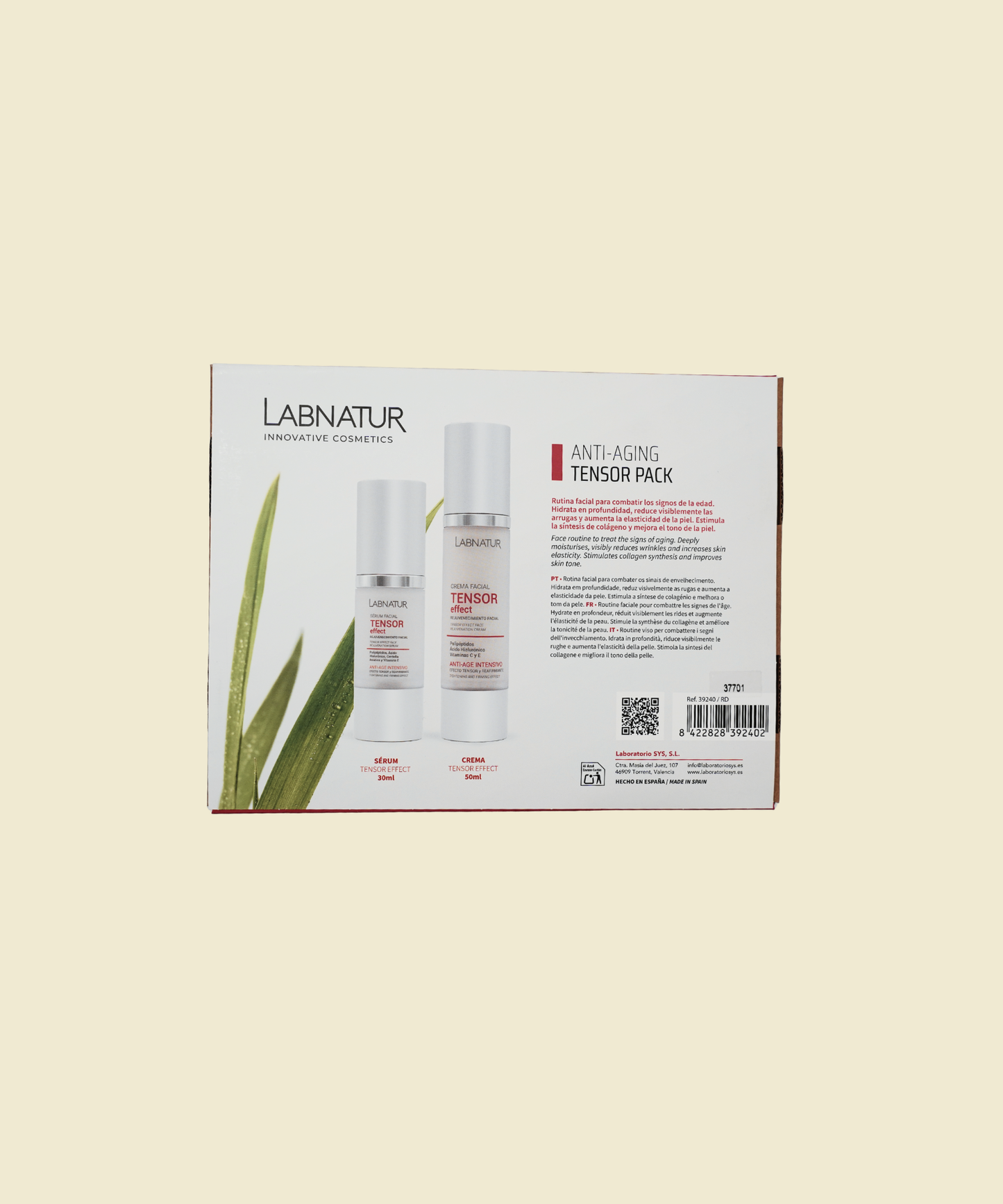 Pack Cosmética Anti-Aging Tensor Effect | Crema + Sérum – Labnatur