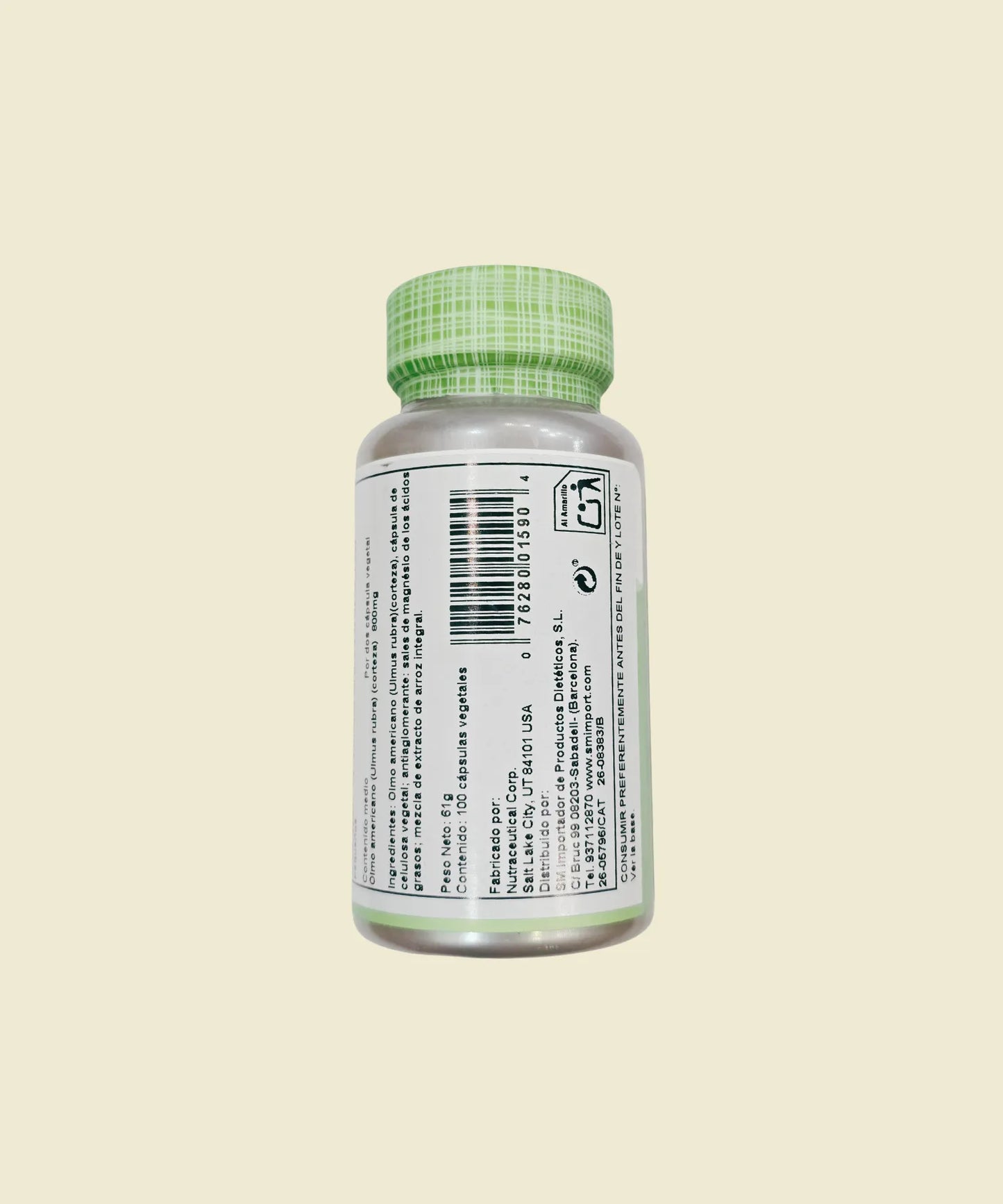 Slippery Elm Bark | 100 cápsulas – Solaray