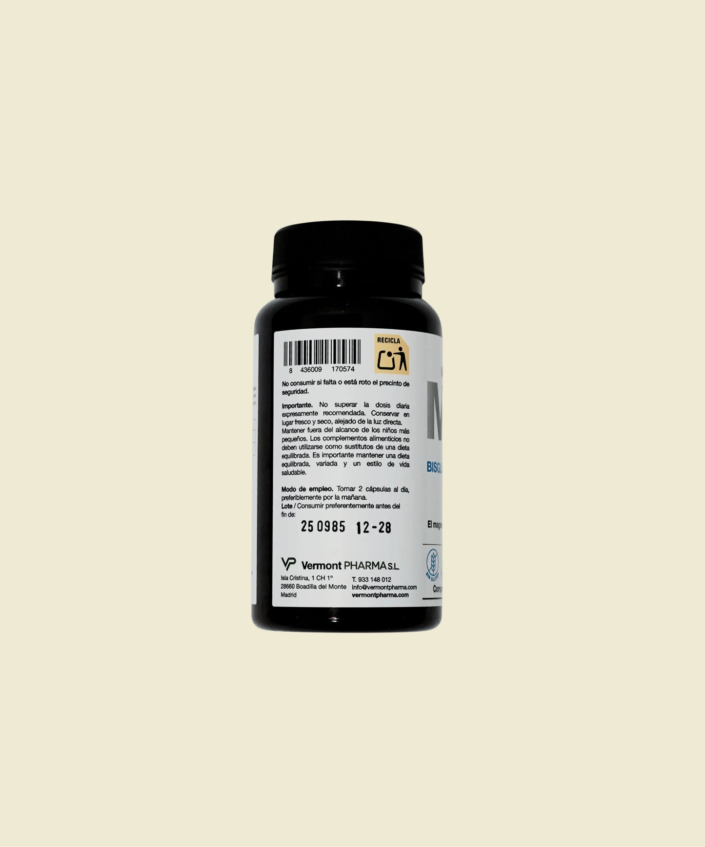Bisglicinato de Magnesio + B6 | 60 comprimidos – Vermont Suplementos