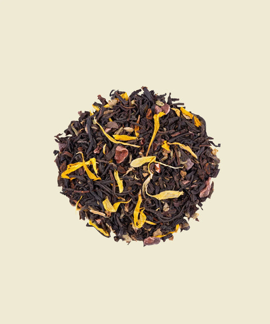Romance misterioso - té negro con cacao y hierbas