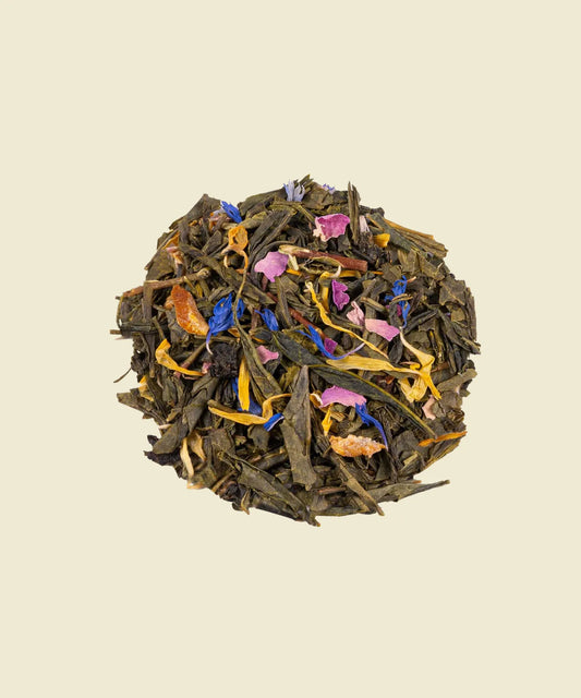 Sueño de Templo Tibetano - té verde y oolong con frutas y flores