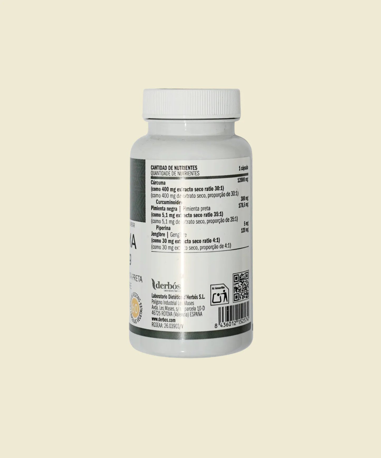 Cúrcuma 12000 mg | 60 cápsulas – Derbós