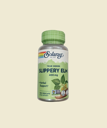 Slippery Elm Bark | 100 cápsulas – Solaray