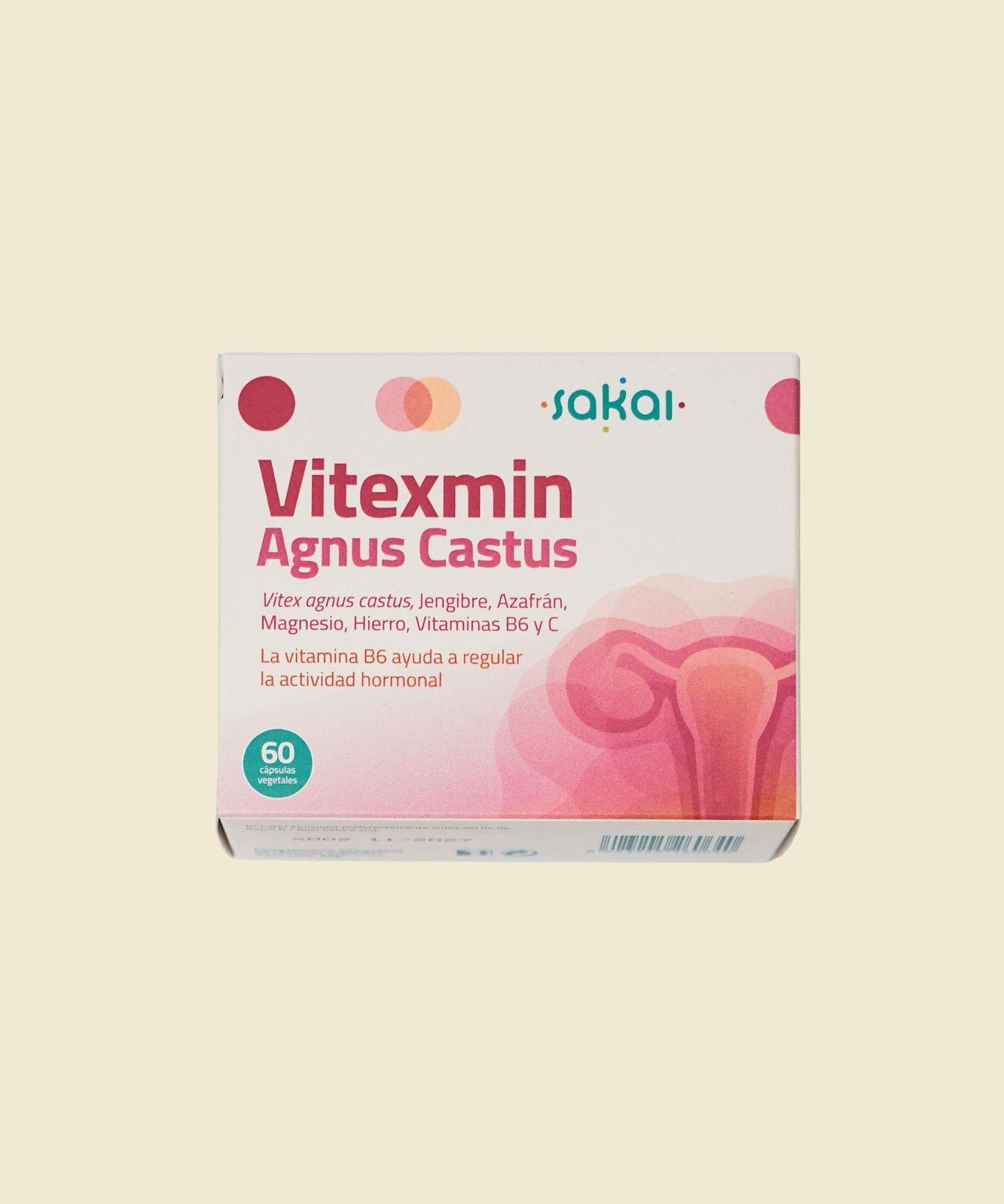 Vitexmin Agnus Castus Regulación Hormonal | 60 cápsulas vegetales – Sakai