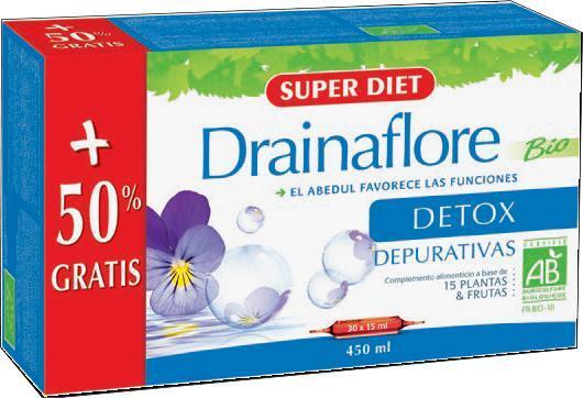 Drainaflore Detox -Super Diet BIO + 50% GRATIS !aún más barato!