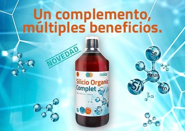 Silicio Organic Complet , Alta concentración,  Silicio ,MSM, Zinc, Selenio