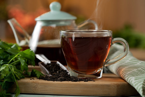 Imagen de tasa de té negro o dark tea